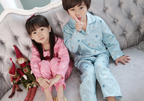 [원더풀라이프][국내제조]wd6118 차오[kid]아동잠옷상하세트 순면100%