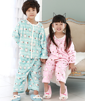 [원더풀라이프][국내제조]wd6126 팜[kid]아동잠옷상하세트 극세사