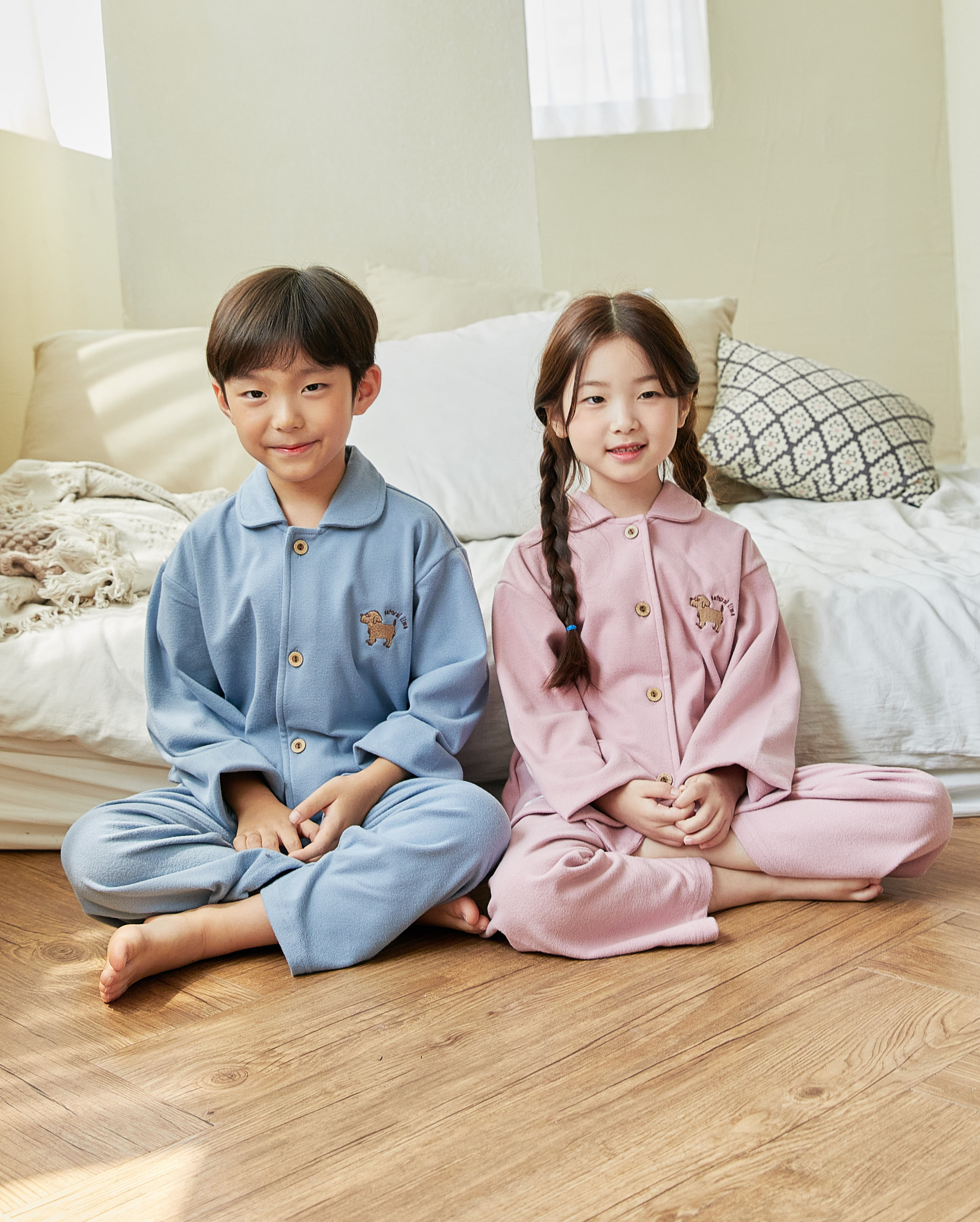 국산 아동 SN-퍼피 긴소매상하 홈웨어 잠옷 파자마