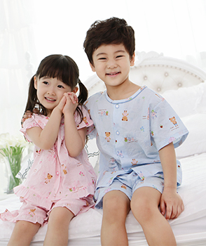 [원더풀라이프][국내제조]wd6101 티니[kid]아동잠옷상하세트 순면100%